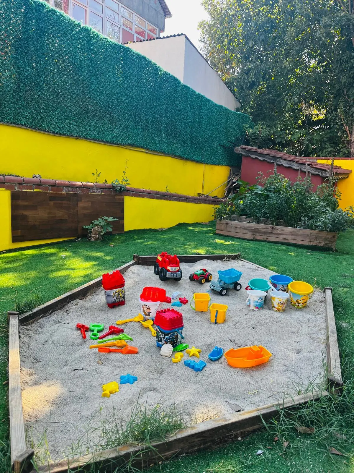 Playground in the school garden